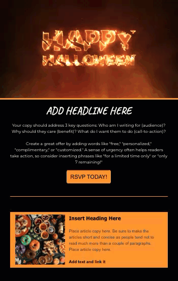 Happy Halloween Fire Animated Template Preview