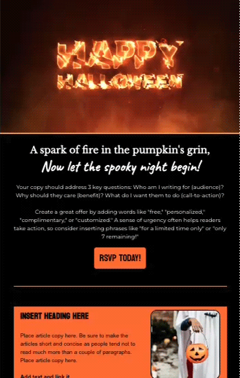 Happy Halloween Fire Animated Template Preview