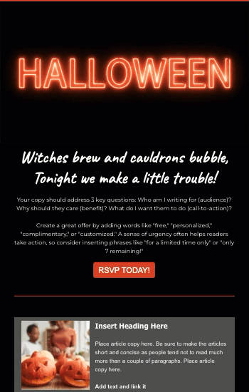Happy Halloween Neon Animated Template Preview